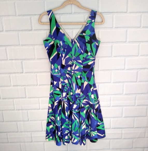 Nine West Dresses & Skirts - Nine West blue/green sleeveless fit/ flare dress